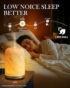 Onaboviva Essential Oil Diffuser - 2.4MHz Ultrasonic Ceramic Diffuser for Home, 120ml, Pulse&Continuous Mist, Bright/Dim/Breathing Lighting, Waterless Auto-Off, Aromatherapy Diffuser with USB Cable
