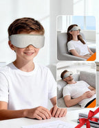 EVA BELLE Eye Mask Sleeping Mask for Computer Users, Christmas Birthday Gifts for Women Men Teenagers Old Man, Sleep Improvement with Bluetooth Music, Sleep Mask for Eye Strain, Gray