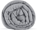 TONGDADA Kids Weighted Blanket | 40''x60'',10lbs | for Child Between 80-125 lbs | Premium Cotton Material with Glass Beads | Light Grey