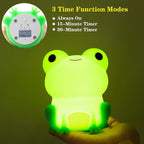 Led Cute Frog Night Light, Dimmable Timer Nursery Kawaii Lamps, Super Squishy Silicone USB Rechargeable Beside Lamp, Used for Camping Party Room Decor (Frog)