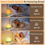 Thybro Light Sunrise Alarm Clock: 10-60 Mins Gradual Sunrise & Natural Sounds Gentle Wake up for Heavy Sleepers - 3-Step Easy Setup with Dual Alarms - 30 Sleep Sounds White Noise Machine