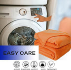 JIAHANNHA Burnt Orange Throw Blanket Fleece Blanket 50"x60",Super Soft Fall Decor Cozy Plush Throw Blanket for Couch Sofa Bed,Warm and Lightweight Bed Blankets for Winter