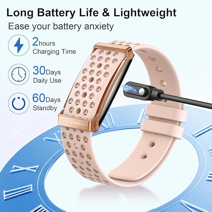 Smart Bracelet, Health Activity Fitness Trackers with Heart Rate Sleep Monitor, 24/7 Blood Oxygen/Calorie/Stress/Step Tracker, Health Fitness Bands, 170+ Sports Modes Smart band with Free APP, 2 Bands