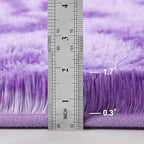 Deerhoo Large Shag Area Rugs 6 x 9, Tie-Dyed Plush Fuzzy Rugs for Living Room, Ultra Soft Fluffy Furry Rug for Bedroom, Indoor Carpet Nursery Rugs for Kids Room Home Decor, Purple
