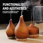 Porseme 280ml Essential Oil Diffuser Glass Color Changing Aroma Air Diffusers Aromatherapy Ultrasonic Cool Mist Humidifier 7 Running Hours Waterless Auto-Off for Sleeping Yoga Office Spa(Caramel)