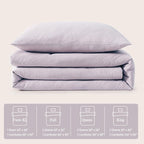 WRENSONGE Twin/Twin XL Comforter Set - 2 Pieces Lilac Comforter Prewashed Soft Lightweight for All Seasons,Fluffy Down Alternative Twin XL Comforter with 1 Pillow Sham