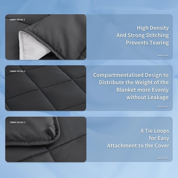 Topcee Weighted Blanket for Adults (25 lbs, 60" x 80") Queen Size Soft Cooling Heavy Blanket Sleeping, Apply to 240-260 lbs Body, Thick Breathable Blanket with Glass Bead, Easy Care