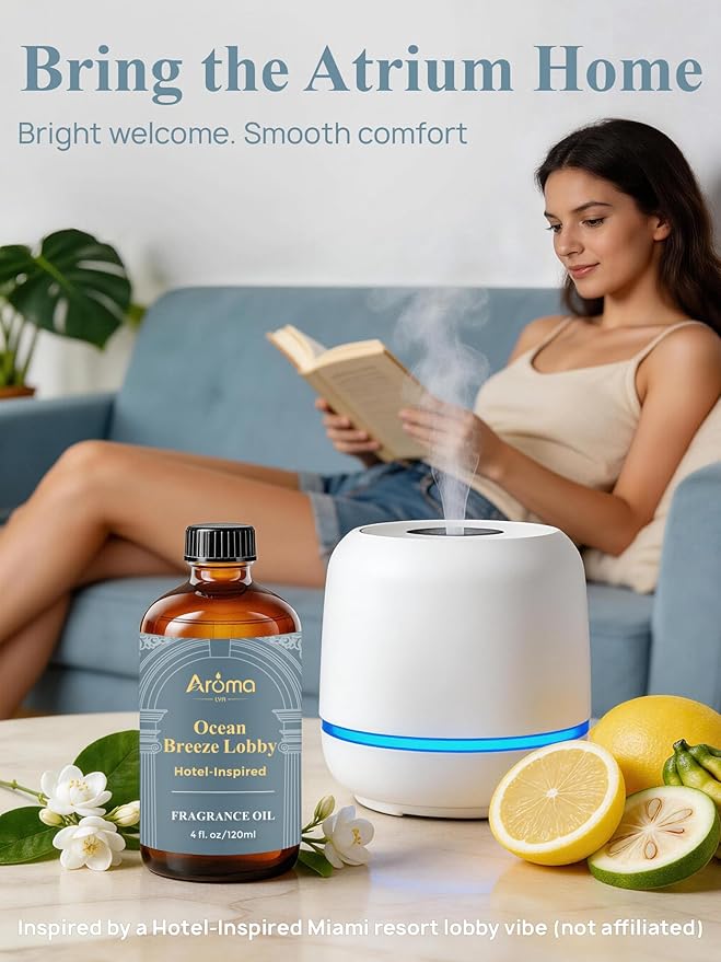Ocean Breeze Lobby — a Hotel-Inspired Fragrance Oil that Feels Like a Coastal Resort Lobby, Hotel Diffuser Oil for Home Fragrance Oil for Ultrasonic and Waterless Diffusers and Crafting