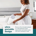 Homedics Sleep Better Portable Sound Machine, Night Light,12 Soothing Sounds Including White Noise, Rain, and Thunderstorm, Ultra-Portable Design, Auto-Off Timer, Ideal for Travel & Baby Sleep