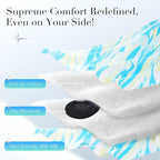 LC-dolida Sleep Mask with Bluetooth Headphones, Extra Large Silk Eye Mask for Sleeping Side Day Sleepers, Sleep Headphones Bluetooth 5.4 for Women Men with Thin Speaker, Blackout, Comfort, Microphone