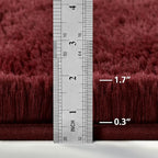 Deerhoo Large Shag Area Rugs 5 x 8, Plush Fuzzy Rugs for Living Room, Ultra Soft Fluffy Furry Rug for Bedroom, Indoor Carpet Nursery Rugs for Kids Room Home Decor, Burgundy