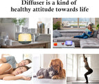 Miserwe Diffuser 500ML Essential Oil Diffuser with Adjustable Mist Mode and 4 Timer Setting Diffuser for Essential Oils Waterless Auto Shut-Off for Home Office Yoga Spa