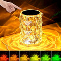 Crystal Touch Lamp, 16 Color Changing Touching Control Rose Crystal Diamond Lamp Nightstand Light Lamp with Remote for Bedroom, Bar, Dinner, Christmas, Birthday Gifts (Small)