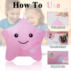 Decorative Throw Pillows for Bed Home Decor Living Room Sofa Chair Car Christmas Holiday Birthday Gifts, Cute Soft Hugging Plush Star Throw Pillow Cushion, Couch Pillows with Inserts Set Pink
