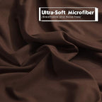 HIG 3pc Down Alternative Comforter Set - All Season Reversible Comforter with Two Shams - Quilted Duvet Insert with Corner Tabs - Box Stitched - Super Soft, Fluffy (King/Cal King, Chocolate)