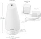 Pure Enrichment® PureSpa™ Essential Oil Diffuser - Compact Ultrasonic Aromatherapy Diffuser, Natural Air Deodorizer, 100ml Water Tank, and Optional Mood Light - Lasts Up to 7 Hours with Auto Shut-Off