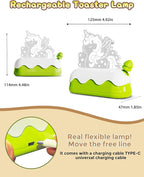 L LOHAS LED Cute Toaster Night Lights for Kids, Kawaii Stuff Horse Desk Lamp, Rechargeable Desk Decor for Bedroom, Besides, Dinning, Nursery Night Light for Kids, Boys, Girls, Gifts