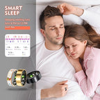 Smart Ring Health Tracker for Women Men, Sleep Tracker with Heart Rate,SPO₂,Blood Pressure, Fitness Ring for Activity Monitoring, No Subscription, Step Tracker Ring for iOS&Android (Gold, #7)