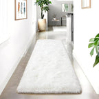 Noahas Cream White Runner Rug for Hallway,2'x6' Long Area Rugs for Bedroom Living Room,Non Slip Thick Shag Floor Carpet for Entryway Kitchen Dorm Nursery Bedside Kids Room