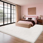 9x12 Shag Area Rugs for Living Room, Extra Large Ultra Soft Fluffy Furry Rug for Bedroom, Indoor Carpet Plush Fuzzy Nursery Rugs for Kids Girls and Boys, Dorms, Classroom, Home Decor Aesthetic, White
