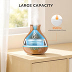 BZseed Aromatherapy Essential Oil Diffuser,2 PCS Humidifier with 550ml Lasting Mist Output Waterless Auto-Off Ultrasonic Diffusers 7 Color LED Lights Cool Mist Humidifier for Large Room, Home