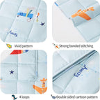 HOSUKKO Weighted Blanket - 3 lbs Blue Airplane Heavy Blanket - Small Size Breathable Blanket(20 * 30 inches, 3 lbs)