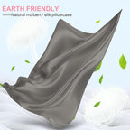 Mulberry Silk Pillow Cases 2 Pack Queen Size 20x30 Inches with Hidden Zipper, Ultra Smooth and Soft Breathable Cooling Silk Satin Pillowcase Set of 2, Better for Hair and Skin, Gifts for Women Men