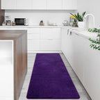 Softlife Washable Runner Rug for Bedroom Living Room Rug, 2x6 Purple Soft Fluffy Hallway Runner Rug, Non-Slip Indoor Carpet for Kitchen Laundary Room Decor Entryway Bathroom
