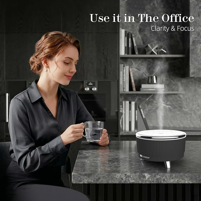 500ML Essential Oil Diffuser: Ultrasonic Aroma Diffuser with Remote Control for Spa Hotel Yoga Room - Humidifier for Bedroom with 7-Color Night Lights & Auto Shut-Off for Nursery/Women Home Relaxation
