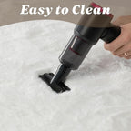 ThreadGlobe Fluffy Faux Rabbit Fur Rug 2'x3', Ultra Soft & Non-Slip Small Rugs for Bedroom, Living Room, Nursery, No Shedding Machine Washable Rug, White, 2x3 Ft