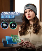 Perytong Sleep Headphones Bluetooth Headband Earphones Wireless, Sleeping Headphones Headband for Sleeping, Sports, Gifts, Workout, Jogging, Yoga, Insomnia, Air Travel, Meditation