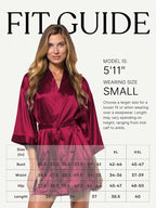 Turquaz Women's Bride Bridesmaids Silky Robe Satin Kimono Robes for Women Lingerie