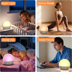 Sunrise Alarm Clock, White Noise Sound Machine with 30 Soothing Sounds, Dimmable Night Light, Natural Sunlight Lamp Gentle Wake Up Light for Bedrooms, Kids, Heavy Sleepers Adults, Baby, Ideal for Gift