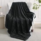 Mr. Sandman Weighted Blanket for Adults, Heavy Blanket for Woman,Man Sleeping/Calm, Soft and Cozy Weighted Throw Blankets, Machine Washable, 48 x 72in, 15 lbs, Black