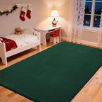Przemy Washable Area Rug for Bedroom Living Room, 4x6 Feet Green Memory Foam Rugs, Super Soft Modern Indoor Carpet for Kids Room Boys Girls Dorm Bedside Nursery Decor