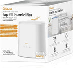 Crane Top Fill Ultrasonic Cool Mist Humidifier for Bedroom and Large Rooms, 1.2 Gallon Essential Oil Diffuser with Nightlight and Auto Shut-Off