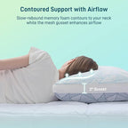Sylvaris Shredded Memory Foam Cooling Soft Bamboo Viscose Pillow Queen Size, Adjustable Hypoallergenic Hotel Quality Bed Pillow for Side, Stomach or Back Sleeper, Oeko-TEX Certified