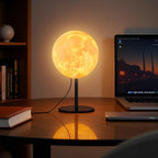 Moon Lamp Night Light for Kids, Dimmable Bedside Lamp with 30 Modes, Inline Control Small Table Lamp for Bedroom, Kids Room, Nightstand, Dorm, Office Decor, Birthday Gift for Boys Girls Teens Women