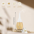 Lychee Essential Oil Diffuser Humidifiers, 7 Colors Light Setting, Quiet Diffuser, Small Aromatherapy Diffuser with Wood Grain Base for Home Bedroom Office Yoga Nice Gift