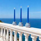 12-Pack Royal-Blue Taper Candles, 10 Inch Unscented Dripless Candlesticks, Long-Lasting Burn Time of 7-8 Hours, Perfect for Home Décor Dinner Party Meditation