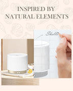 Essential Oil Diffuser -280ml Ceramic Diffuser for Large Room&Commercial Use, 2.4MHz Cool Mist Humidifier & Independent Decorative Light & Aromatherapy Diffuser, Pulse&Continuous Mist, Timer, Auto-Off