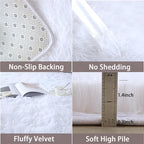 5x7Area Rug Fluffy Shaggy Ultra Soft Faux Fur Non-Slip Machine Washable Carpet for Bedroom, Living Room, Nursery & Dorm Cozy Home Decor