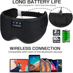 Sleep Headphones Sleep Mask with Bluetooth Headphones, LC-dolida Eye Mask for Sleeping Eye Pillow Sleeping Headphones for Side Sleepers Thin Speaker Cool Gadgets Gifts for Men&Women