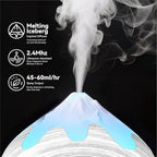 500ML Essential Oil Diffuser, Large Aromatherapy Diffuser with Remote Control, Air Diffusers for Home Office Room, Fragrance Humidifier with 7 Color LED & 2 Mist Mode, Glacier White