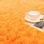 ISEAU Fluffy Rug Carpets Soft Shaggy Area Rugs Indoor Floor Mats for Kids Room Fuzzy Carpet Comfy Cute Nursery Mat Bedside Rug for Boys Girls Bedroom Living Room Home Decor, 6ft x 9ft,Orange