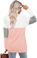 Magritta Women's Long Sleeve Leopard Color Block Tunic Comfy Crewneck T Shirt Tops Black XL