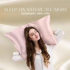 ZIMASILK 100% Pure Mulberry Silk Pillowcase for Hair and Skin Health,Soft and Smooth,Both Sides Premium Grade 6A Silk,600 Thread Count,with Hidden Zipper,1pc(Standard 20''x26'',Pale Pink)