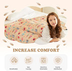 HOSUKKO Weighted Blanket - 3 lbs Beige Princess Heavy Blanket - Breathable Blanket(36 * 48 inches, 3 lbs)