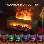 YALEDI Essential Oil Diffuser, 7 Colors Fireplace Flame Fire Oil Diffuser, 150ml Ultrasonic Aromatherapy Humidifier, Scent Diffuser with Remote Control & Timer for Home,Bedroom,Office,Yoga (Black)
