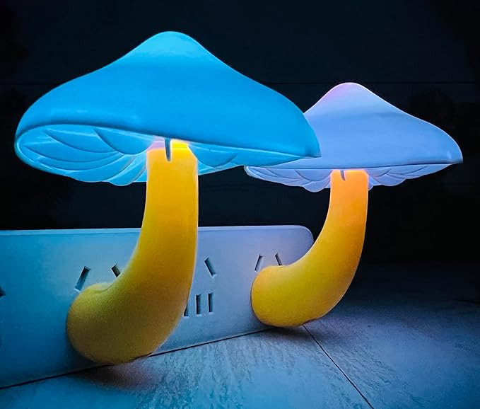 ZEZHOU Sensor LED Mushroom Night Light Plug in Wall Mushroom Light Magic 7 Color Changing, Mini Dream Bed Colourful Nightlight for Kids Adults Pet for Bedroom, Bathroom, Stairs, Cute Lamp Gift Ideas